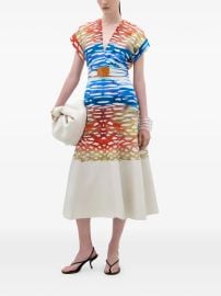 Silvia Tcherassi Sakura Belted Midi Dress | White | FARFETCH at Farfetch